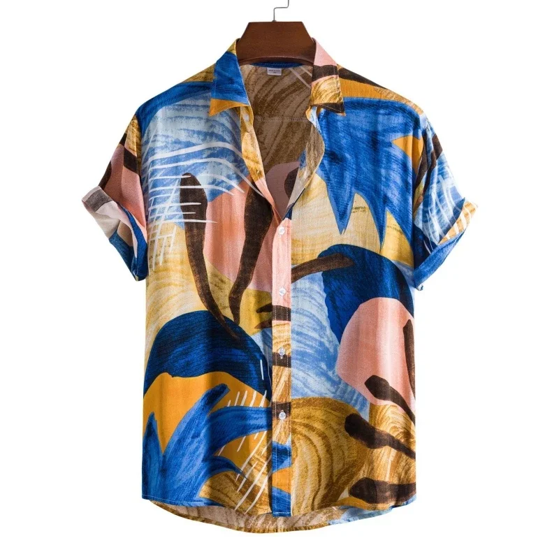 Hawaii Overs ize Shirts Cotton Men Designer Luxury T-Shirt Tiki T-Shirts Man shipping free Fashion Clothing Blouses social