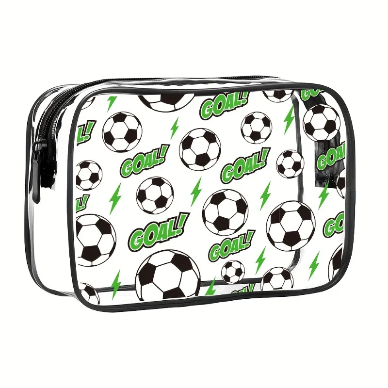 قطعة واحدة من حافظة أقلام كرة القدم الشفافة - مدير اللوازم المدرسية للأقلام والعلامات والأدوات الفنية والعناصر الأساسية للتعلم