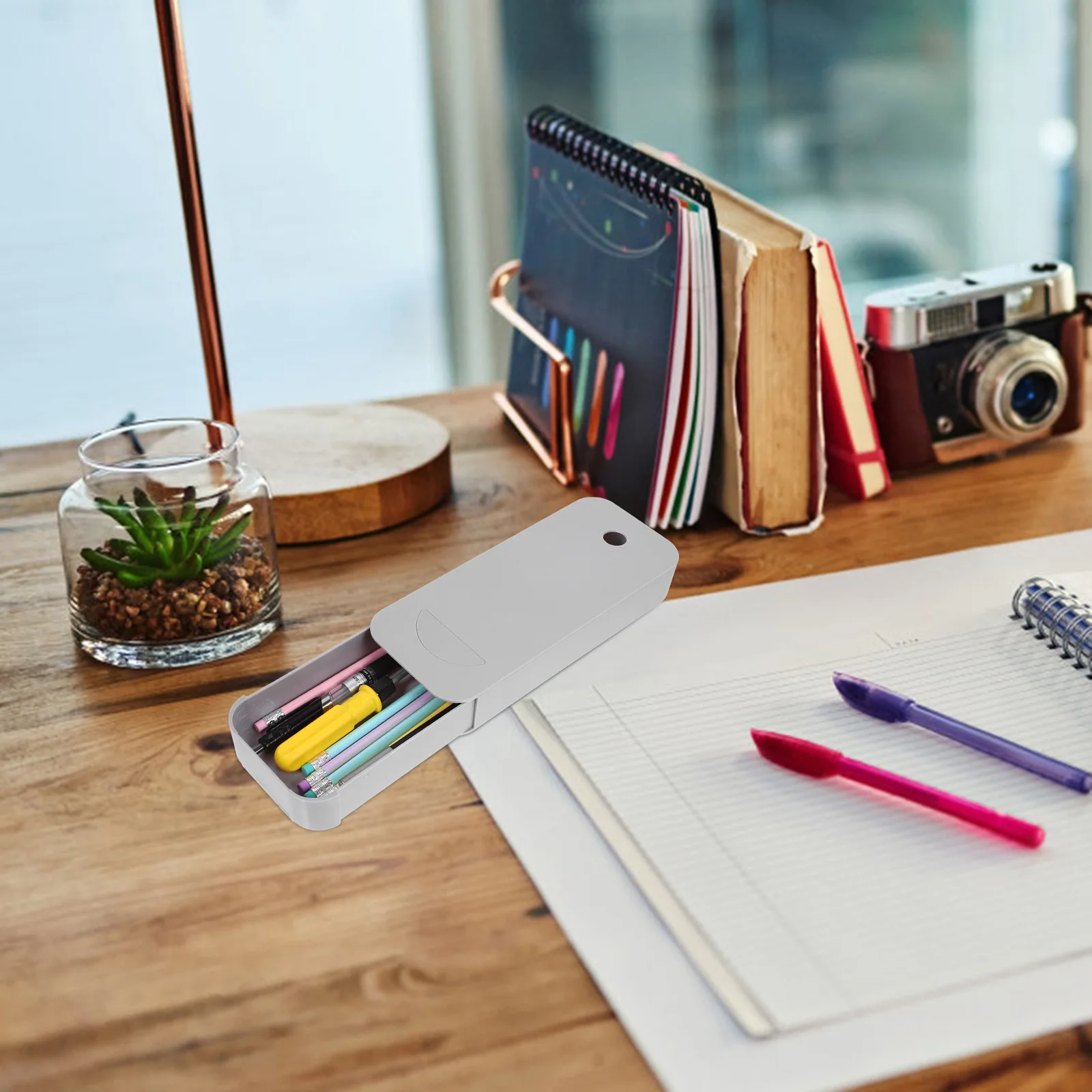 

Hidden Desk Drawer ABS Storage Organizer Large Capacity Under Table Multi-Function Desk Organizer Pen Holder Stationery Storage