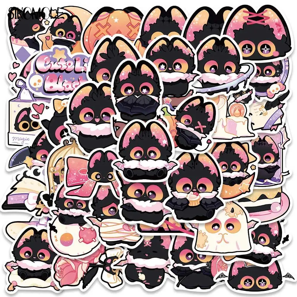 10/40PCS Cute Surprise Little Bat Cartoon Stickers For Children Kawaii DIY Kid Laptop Skateboard Suitcase Decal Graffiti Sticker