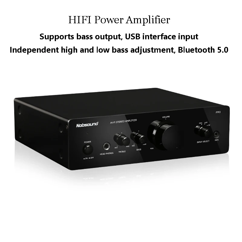 

Hi-Fi мини усилитель мощности, Bluetooth 5,0, 2,1 каналов, USB, воспроизведение без потерь, многофункциональный усилитель мощности с высокими басами, регулируемый