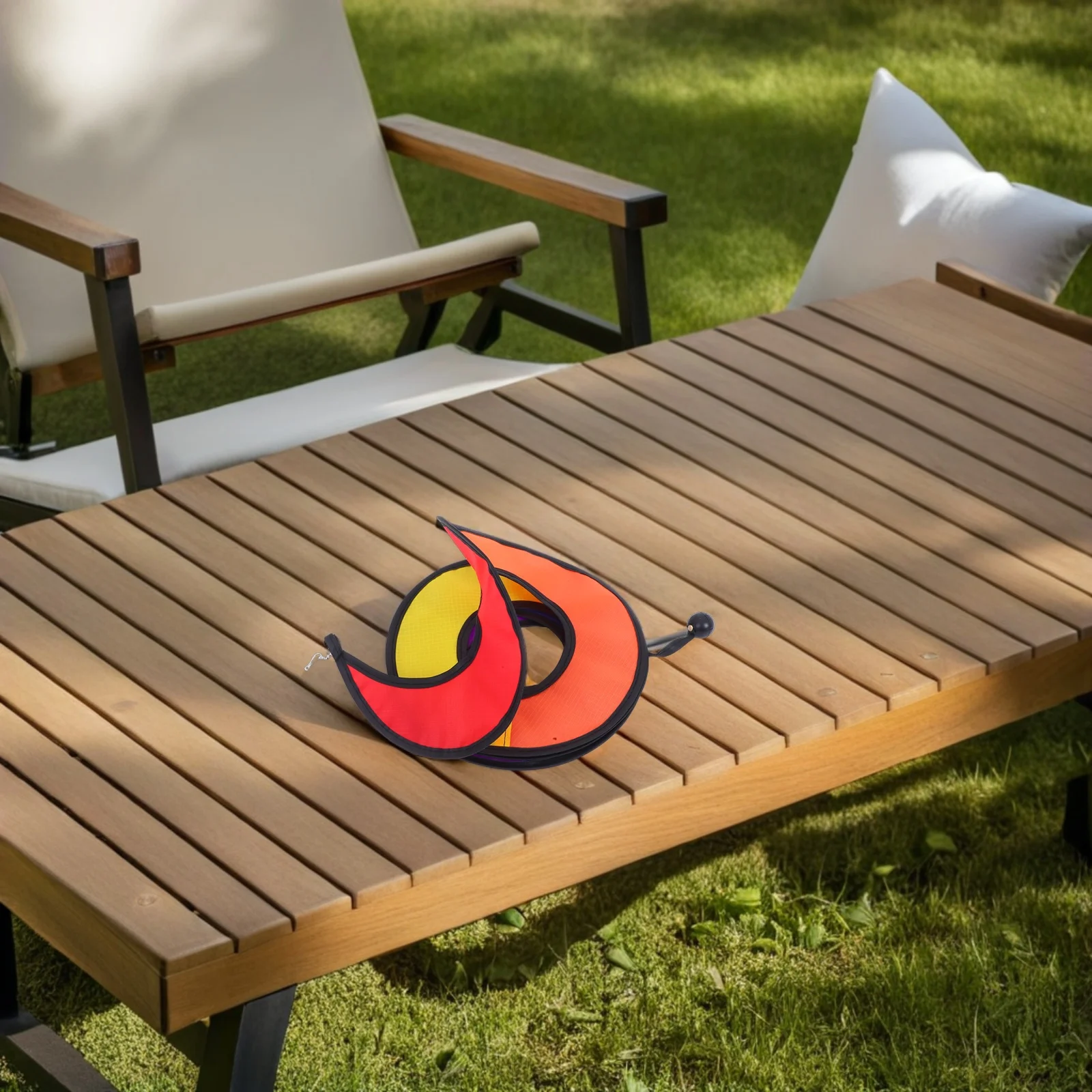 دوامة قوس قزح خيمة الرياح حديقة ديكور النايلون متعدد الألوان 110x22 سنتيمتر طوي دوامة الرياح سبينر قوس قزح مجعد في الهواء الطلق الحديقة #5