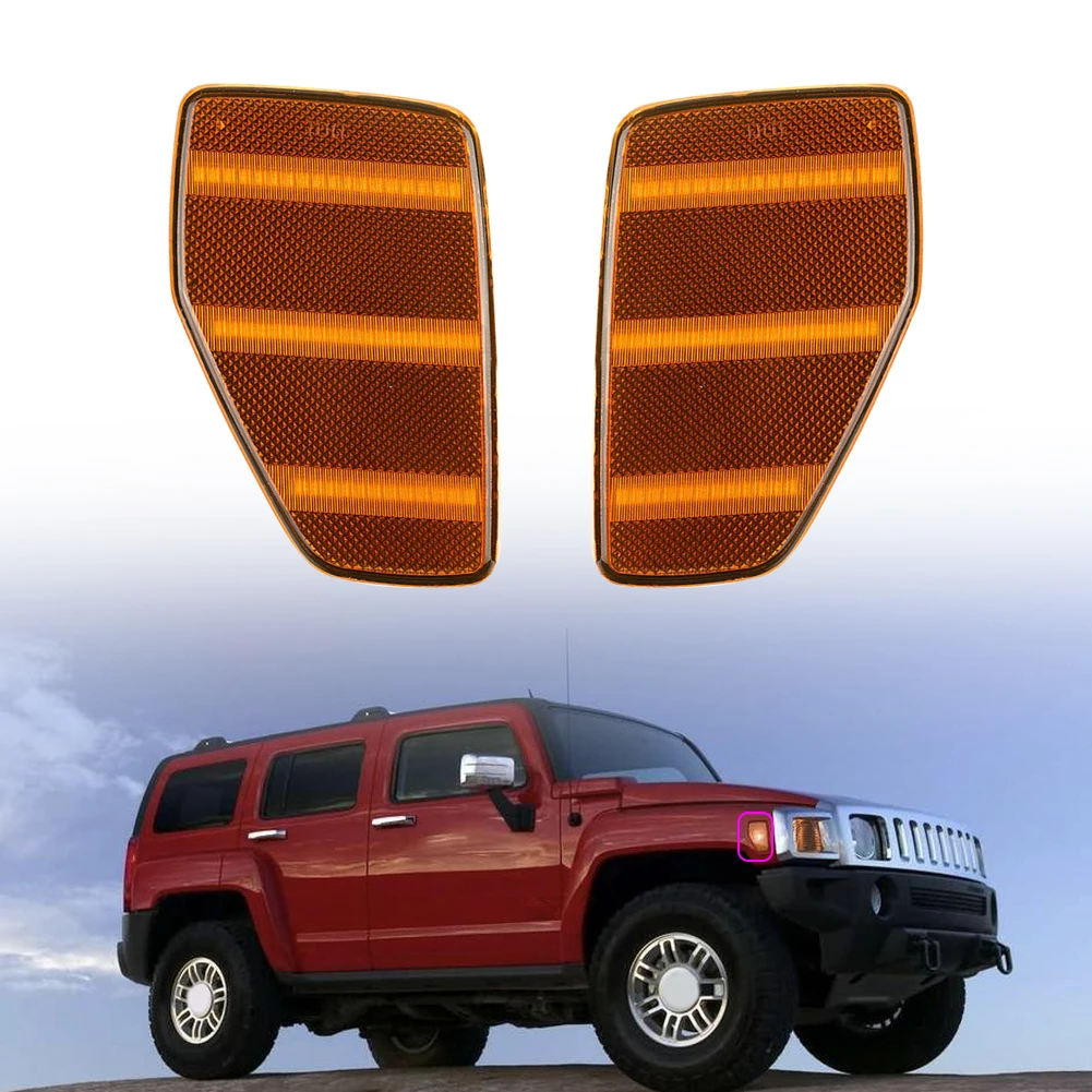 2Pcs Amber Side Marker Corner Lights Fit for Hummer H3 X Championship H3T Alpha