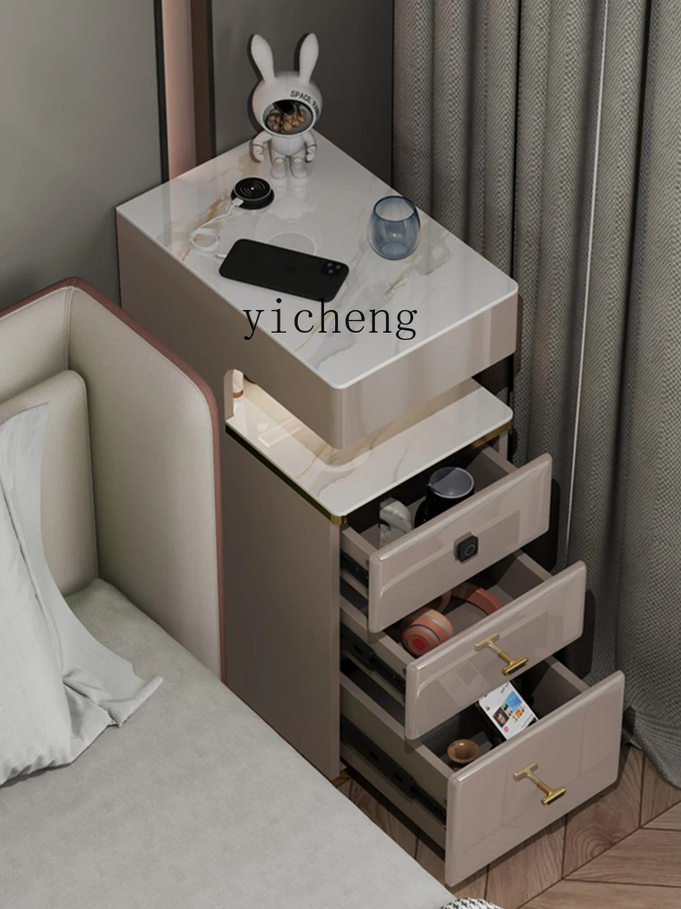 Xl Smart Bedside Table Advanced Bedroom Wireless Charger Multi-Function Storage Safe