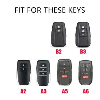 Kožený kryt na klíč od auta s přívěskem od auta pro TOYOTA Sienna RAV4 VENZA Mirai Hybrid Alphard PREVIA Voxy 2 3 5 6 tlačítek 10 nejlepší prodej Kryt klíče Toyota Hybrid - №7