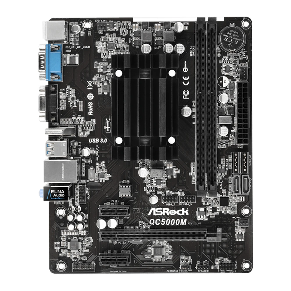 ASROCK QC5000M Motherboard SUupport AMD FT3 Kabini A4-5050/5000 Quad-Core APU CPU DDR3(1600) PCIe 2.0 X16 USB 3.1 Gen1