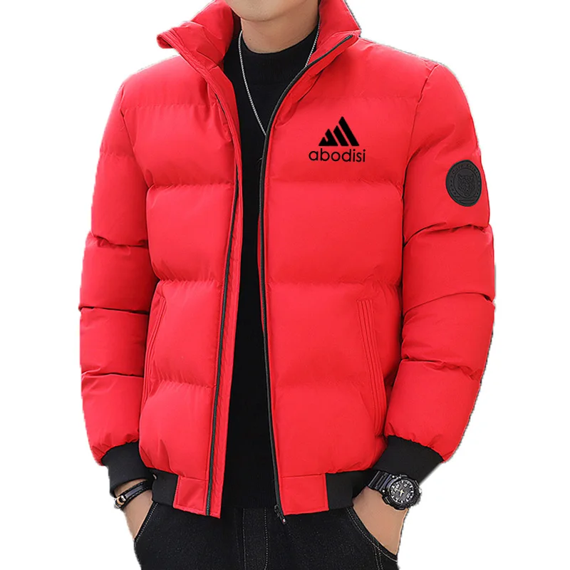 2024 Winter New Stand  up  Colla r Men's Fashion  Simple Cotton Coat Winter Thickened and Warm Outdoor Short Down Korean Edition