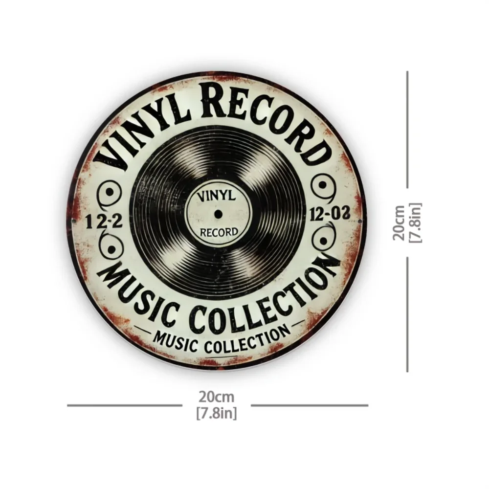 Audio Music By - Encantadoras discos de vinilo vintage, letreros
