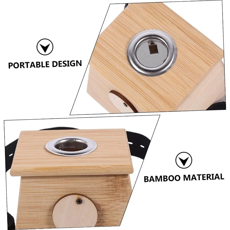 1/2Holes Bamboo Moxa Stick Burner Moxibustion Therapy Box Herbal Medicine Accessory Warm Acupuncture Point Massage Meridian