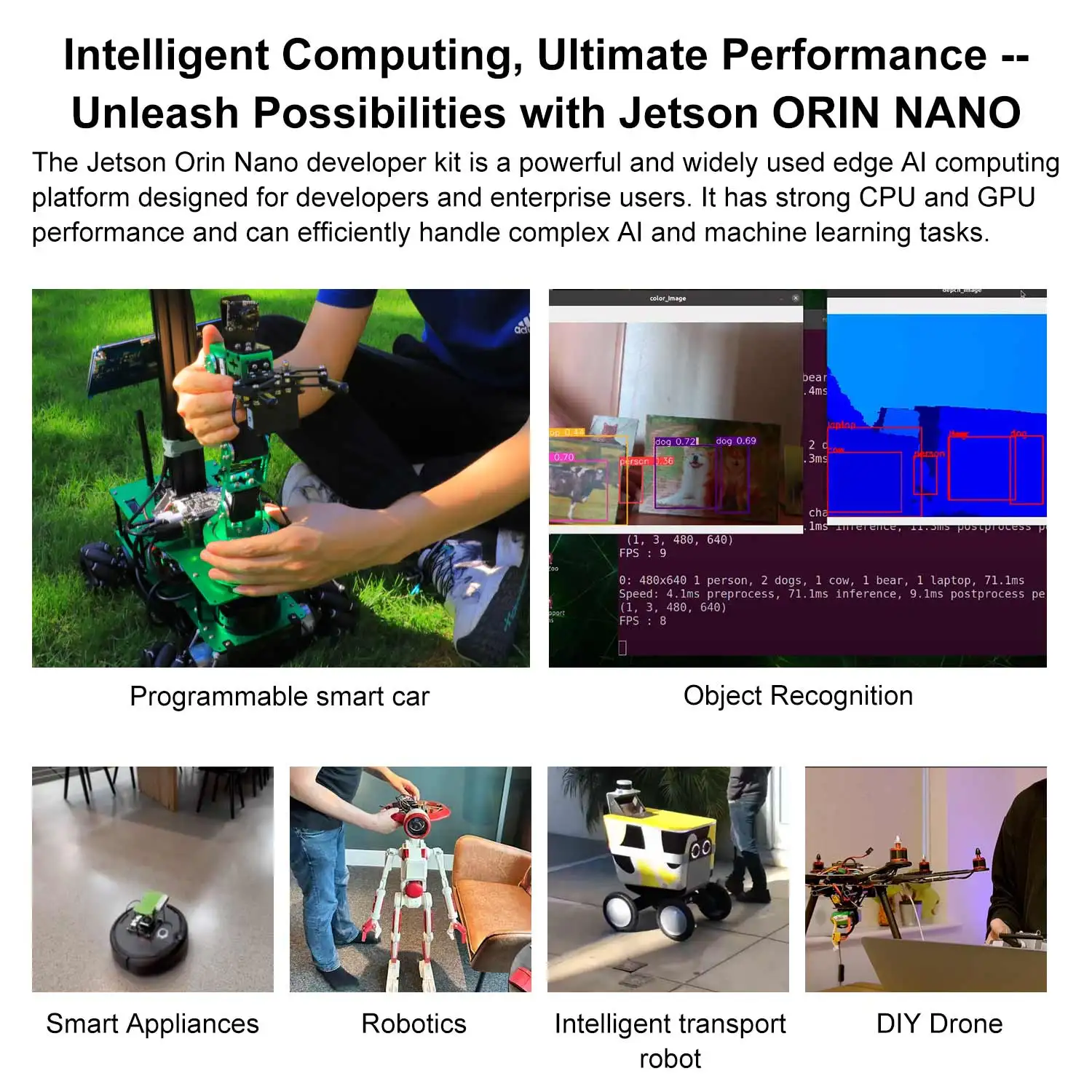 Official Jetson Orin NANO Development Board Official Developer Kit with 8GB RAM Based On Core Module for AI Deep Learning