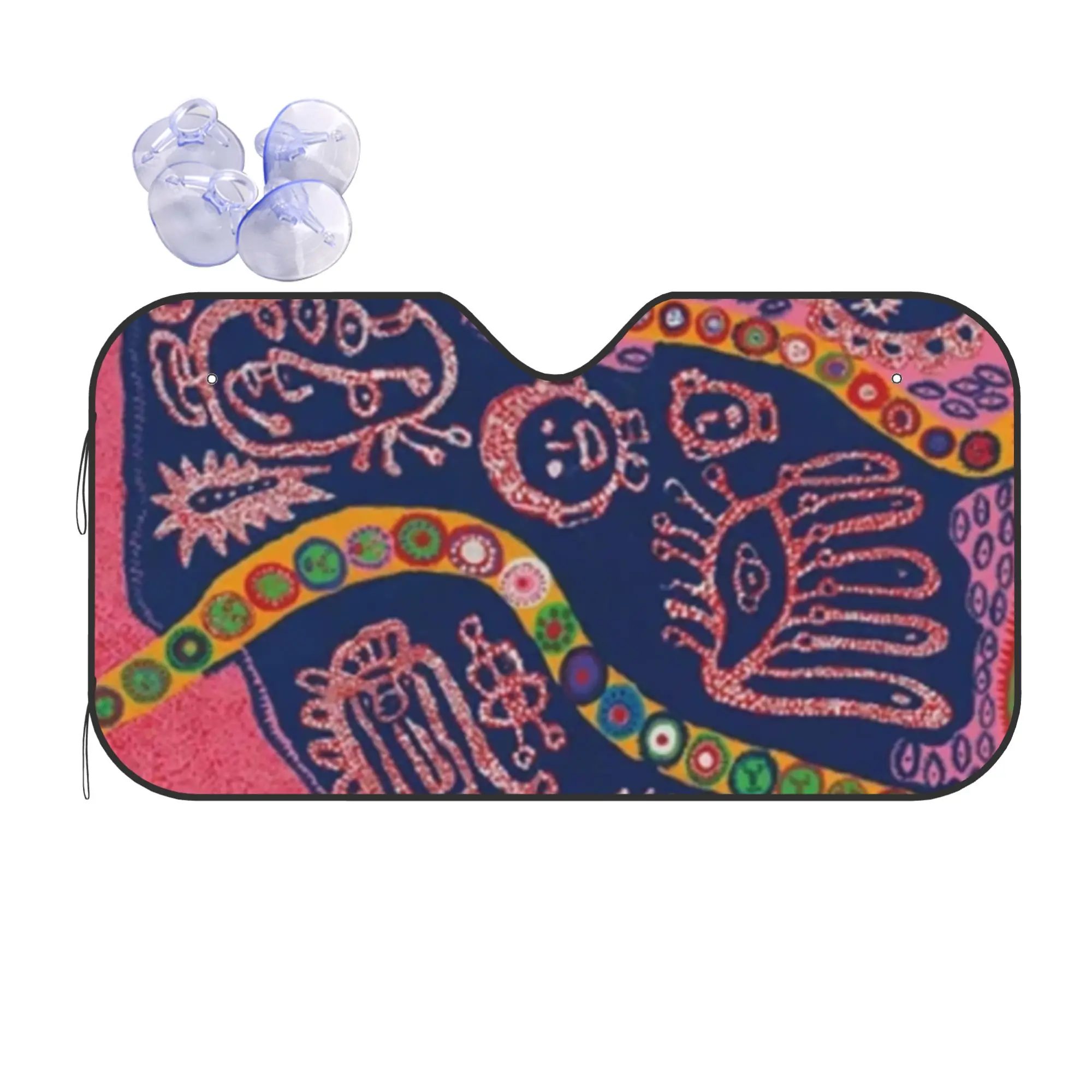 Yayoi Kusama Car Front Windshield Sun Visor Car Sun Shade Heat Insulation Cover Underground Thing Aluminum Foil Car Sunshade
