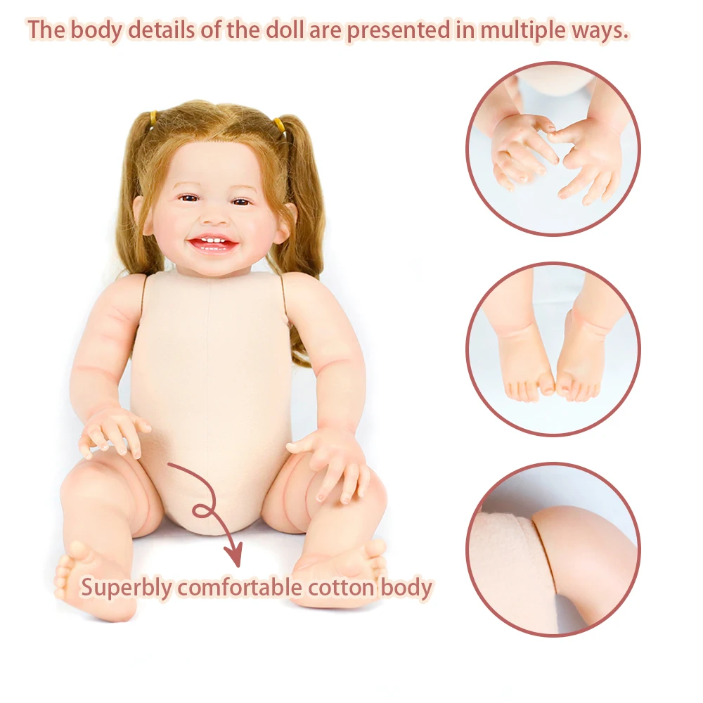 60CM realistische pasgeboren babypop herboren zachte siliconen pop Mila Twins meisje met 3D huid zichtbare aderen kerstverrassingsgeschenken