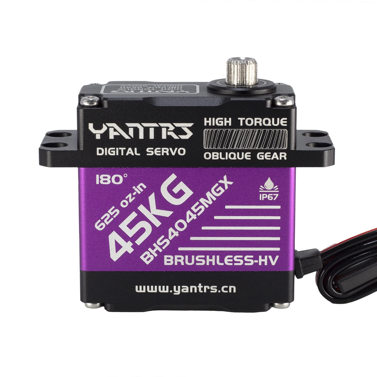 YANTRS-servomotor sin escobillas para coche de control remoto, engranaje helicoidal de alta velocidad, resistente al agua, 180 °, 1/8 1/10