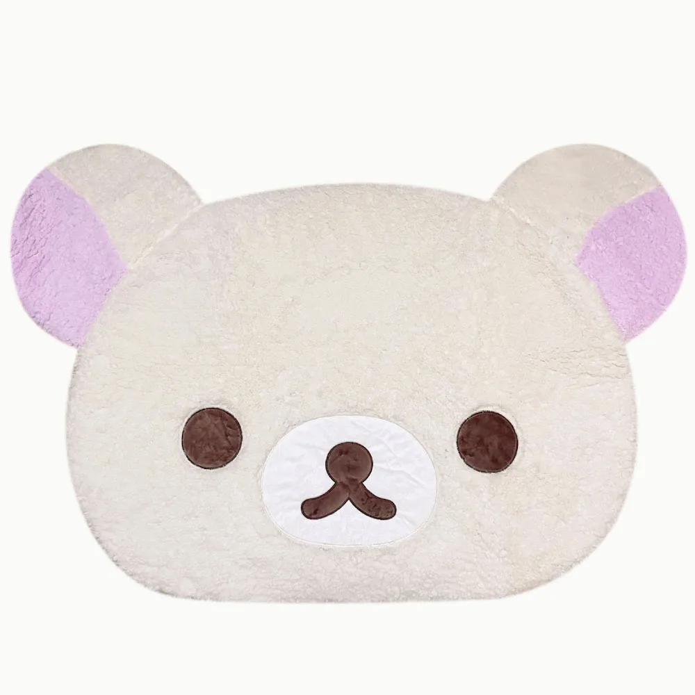 

Rilakkuma Korilakkuma Bear Big Face Крытый вырезной ковер специальной формы Коврик для столовой Спальня Коврики для ванной комнаты Коврик 40*60 см