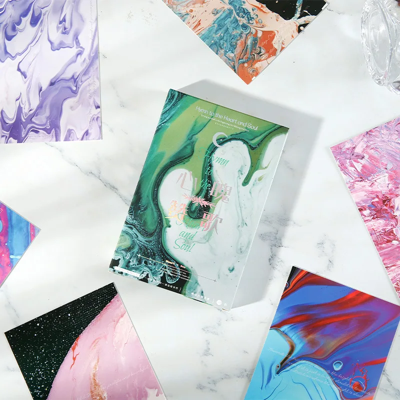 

30PCS Hymn To The Heart And Soul Postcard Set - INS Style Watercolor Art Greeting Message Cards Gift Stationery