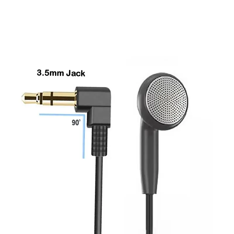 Spring Retractable 3.5mm Single Side Earphone, Coiled Mono Wired Headset For Mobile Phone Mp3 Radio Bluetooth Audio Receiver