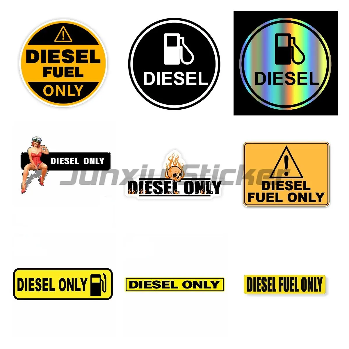 Diesel Fuel Only Sticker Funny Vinyl Car Sticker DIESEL Waterproof Car Decal Stickers on Truck Bumper Rear Window