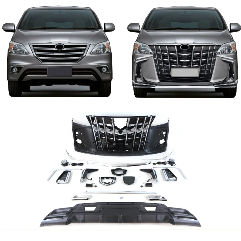 

Super March New Designs Grille Bumper Guard with Light Bodykit for Toyotas Innova 2012-2015