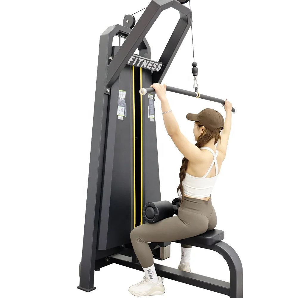

Lat Pull Down Gym Equipment Body Building Machine with Pin Load Selection Strength Training Machine