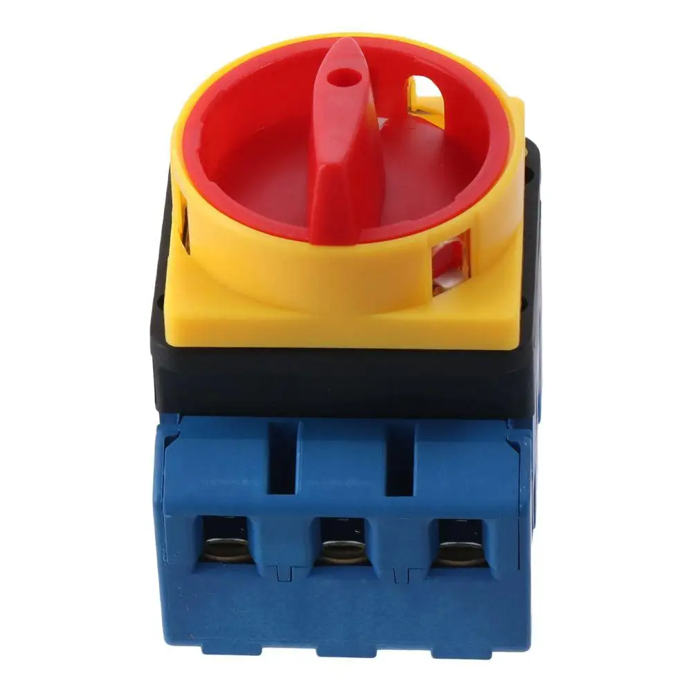 Flexible Plastic Rotary Cam Changeover Switch 3-Pole 100A On-Off Power Switch 2-Position Circuit Breaker Switch