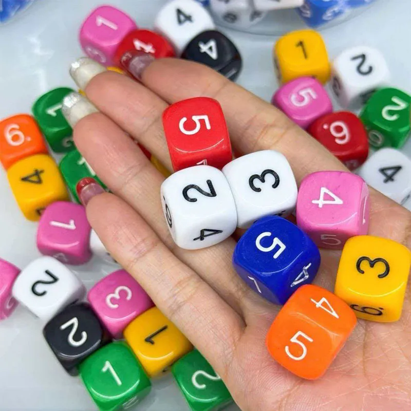 Dados de juego numerados del 1 al 6, tamaño 16MM, cubos manipulativos de matemáticas, actividades de aprendizaje, juguetes educativos Montessori para niños y niñas
