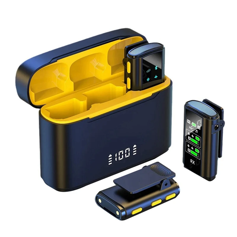 

Лучшие предложения Беспроводной петличный микрофон Стереомикрофон с двойным шумоподавлением и чехлом для зарядки для камеры смартфона Прямая трансляция