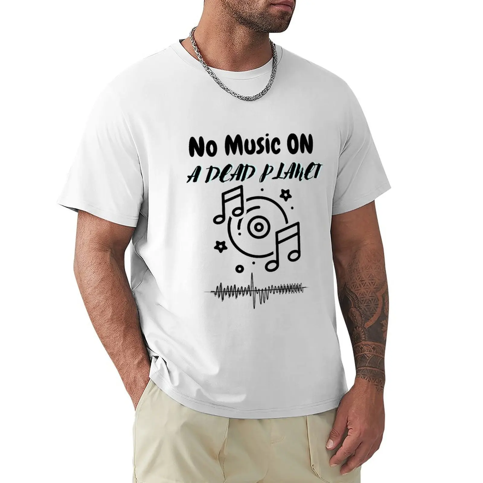 No music on the dead planet essential T-Shirt quick-drying summer tops Short sleeve tee men