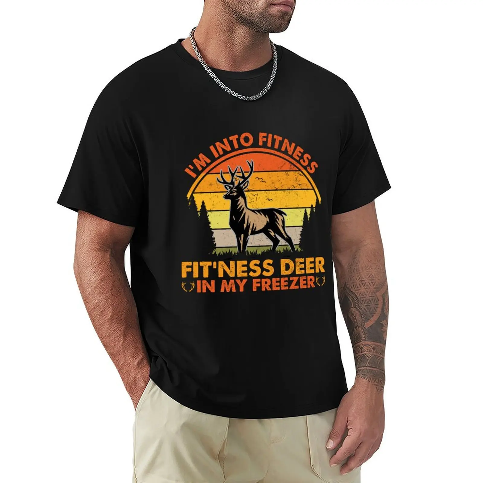 I'm into Fitness Fit'ness Deer in My Freezer T-shirt for a boy sports fans t shirts for men