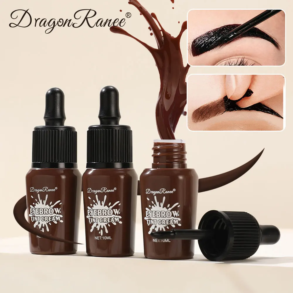 Dragon Ranee 3 colori impermeabile strappo gel per sopracciglia pasta colorante per sopracciglia colorfast tinta per sopracciglia pittura per sopracciglia liquida