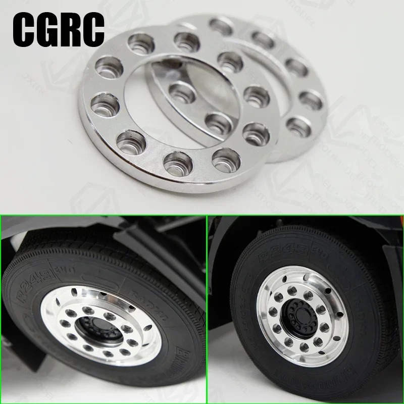 

Metal Simulation Universal Hub Retainer Decorate for 1/14 Tamiya RC Truck Trailer Tipper Scania Benz MAN Volvo Car DIY Parts