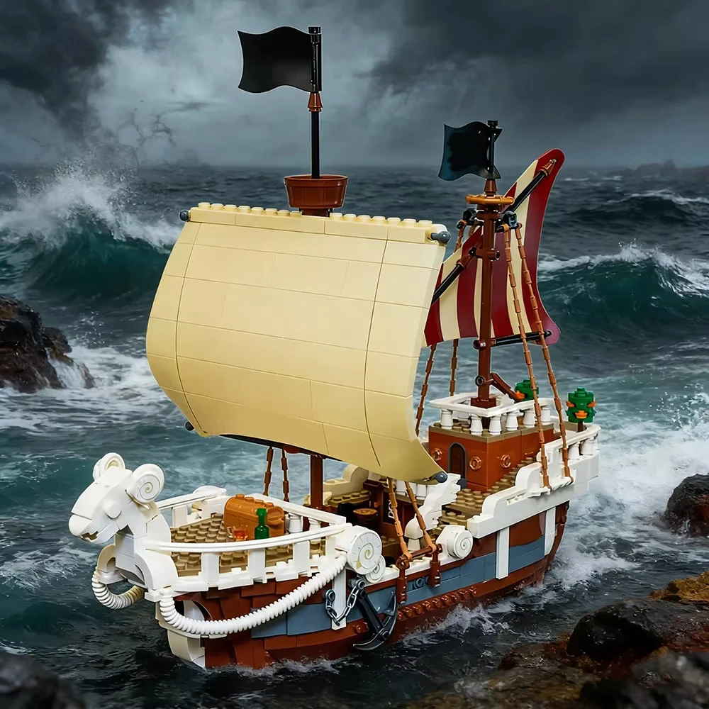 

Новые строительные блоки очень стильные, корабль, парящий на море, собирается Луффи, и эта горячая новинка — отличный праздничный подарок для друга.