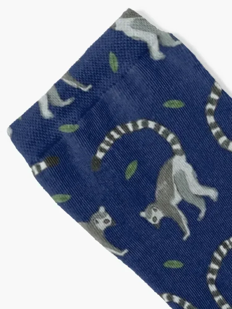 Ring tailed lemur repeat pattern Socks snow Toe sports funny gift tennis Socks For Women Men's