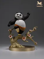 Pure Copper Chinese Panda Cute Cartoon Character Bronze Statue Vintage Kung Fu Pandal Figurines Desktop Ornament Decor Gift