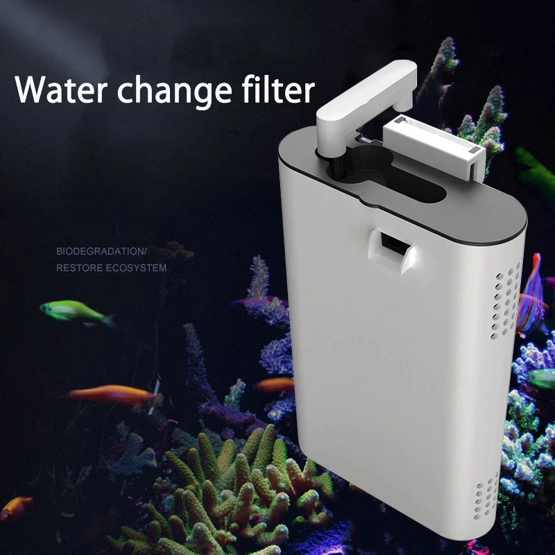 Aquarium Three-in-one Waterfall Filter, Aeration and Water Change Filter, Wall-mounted Fish Tank, Silent Landscaping Tank