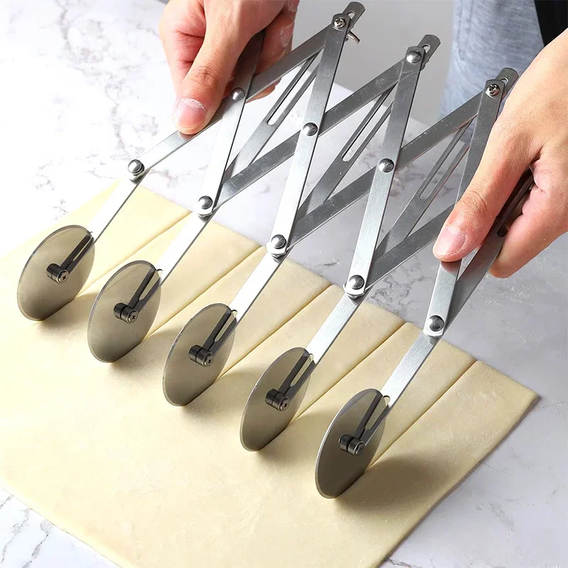 3/5/7 rodas cortador divisor de massa lateral faca macarrão lâmina rolo aço inoxidável ajustável pizza pastelaria descascador ferramenta cozinha