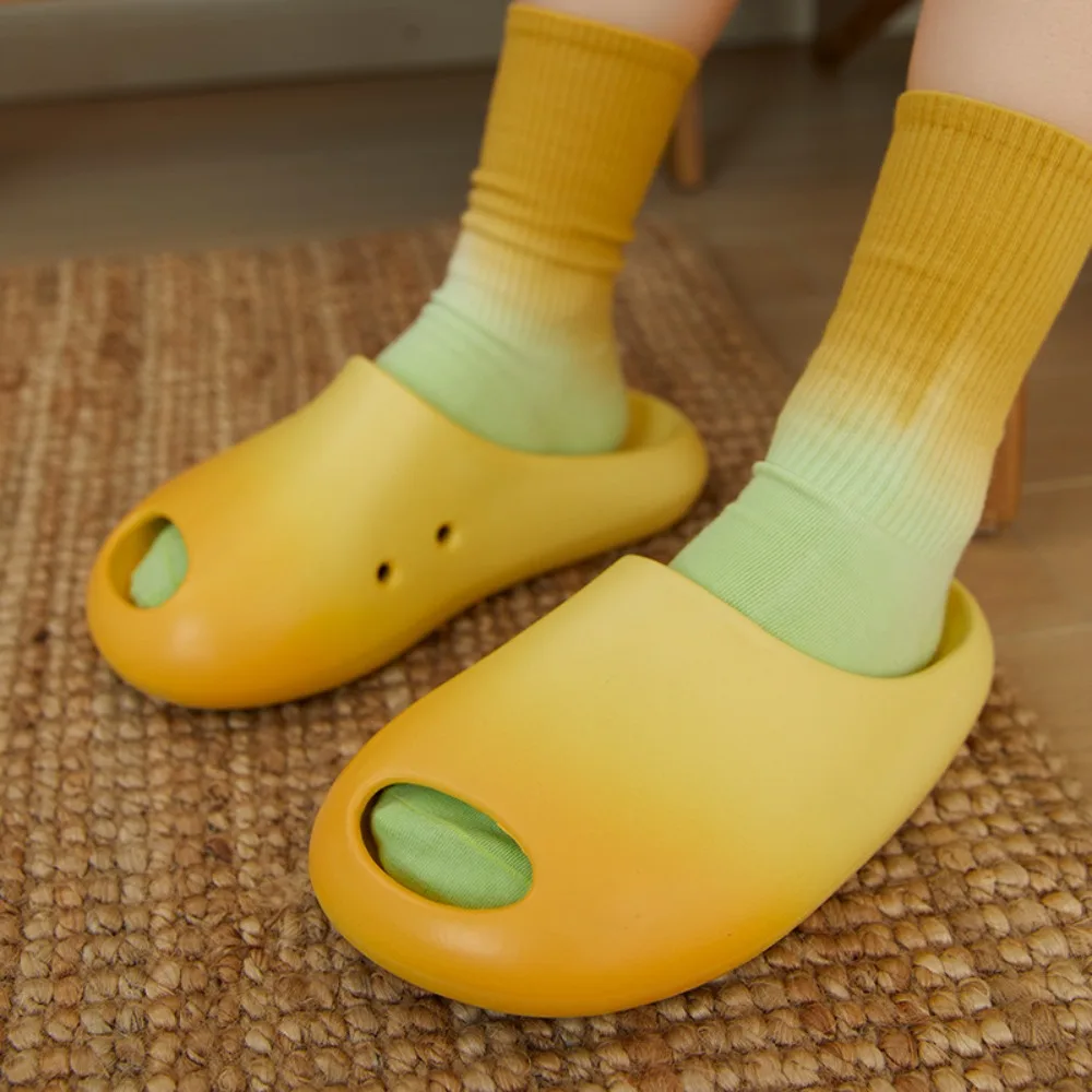 

Fun Non-Slip Mango Slippers Soft Thick Sole Friut Pillow Slides Sandals Creative EVA Slippers Bath