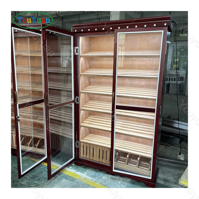 (customized)Modern Retail Cigar Design Custom Humidor Box Display Cabinet Counter Retail Cigar Display