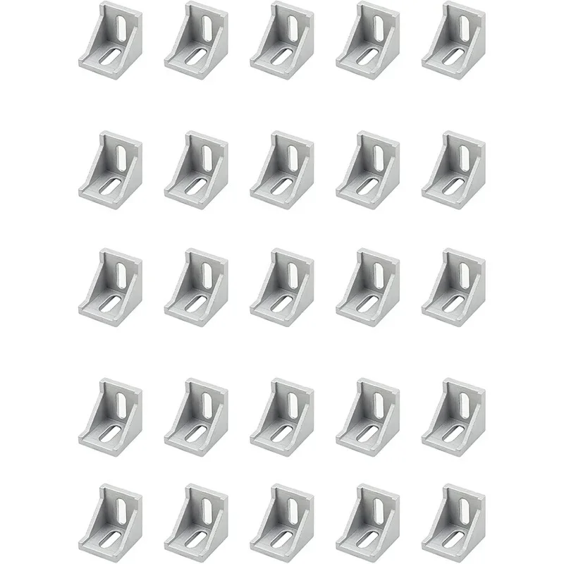 yes3030 Aluminum Profile Connector Set: 20pcs 3030 Corner Bracket + 40pcs 20 Series M6 T-slot Nuts + 40pcs M6x12mm Hex Socket Ca