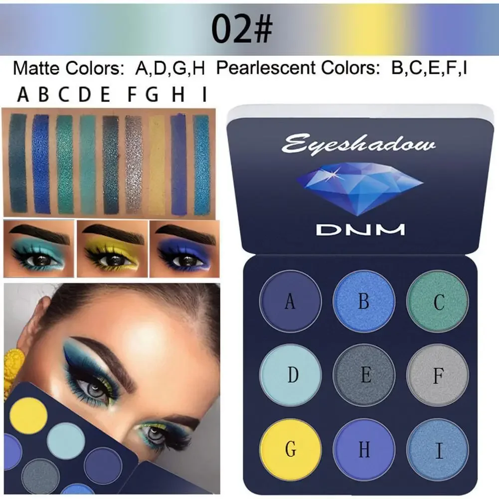 9 Colors Professional Matte Eyeshadow Palette Natural Waterproof Long Lasting Glitter Eyes Makeup Palette Cosmetic Makeup