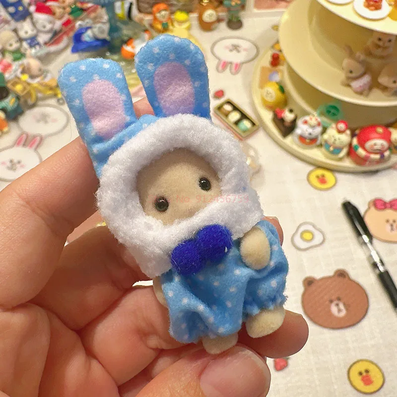 Originele Anime Sylvanian Families Easter Garden Rabbit Kawaii Figuur Collectible Doll Verjaardagscadeau Kinderen Speelgoed Kerstcadeau