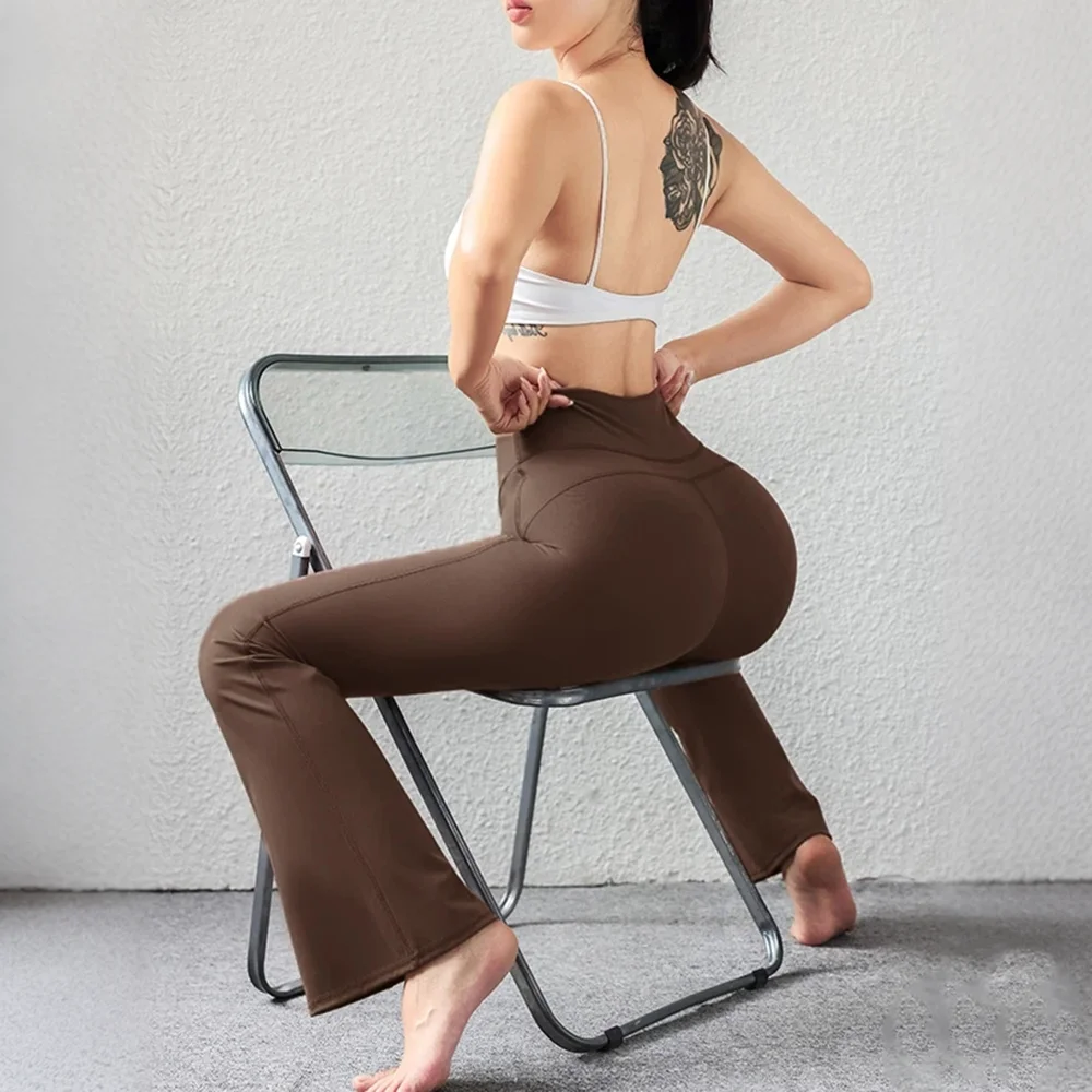 Naked Feel Flare Yoga Pants for Women, High Waist Bootcut Leggings, Butt Lifting Lounge Pants