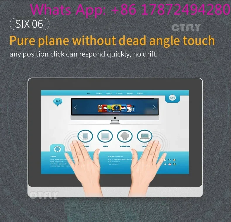 15.6 Inch Touch Panel Home  Robot Tablet Desktop Touch Screen All In One Computer Waterproof