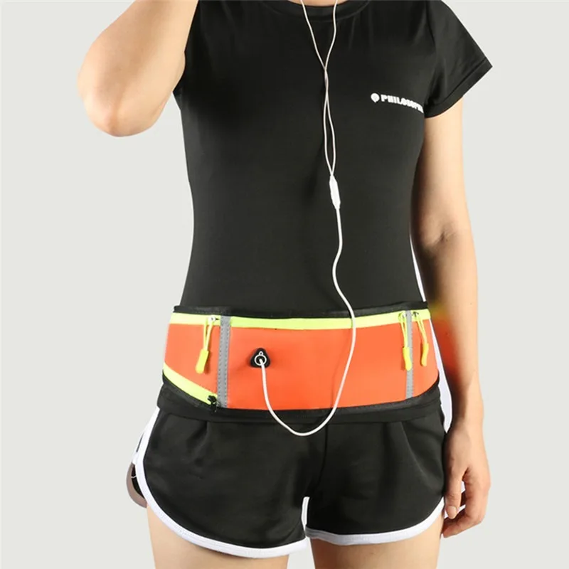 Sport Running Phone Case Waist Bag For Women Men Waterproof Comfortable Cycling Running Bag Safty Reflective Tape Sport Belt