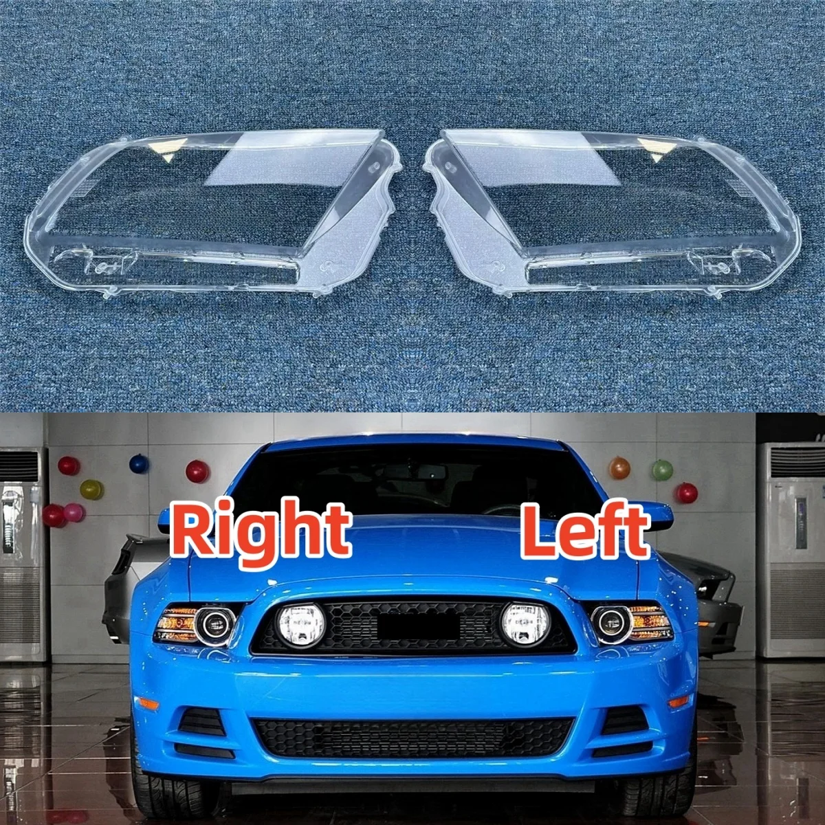 

For Ford Mustang 2010 2011 2012 2013 2014 Car Acccessories Headlight Lights Glass Replace The Original Lampshade