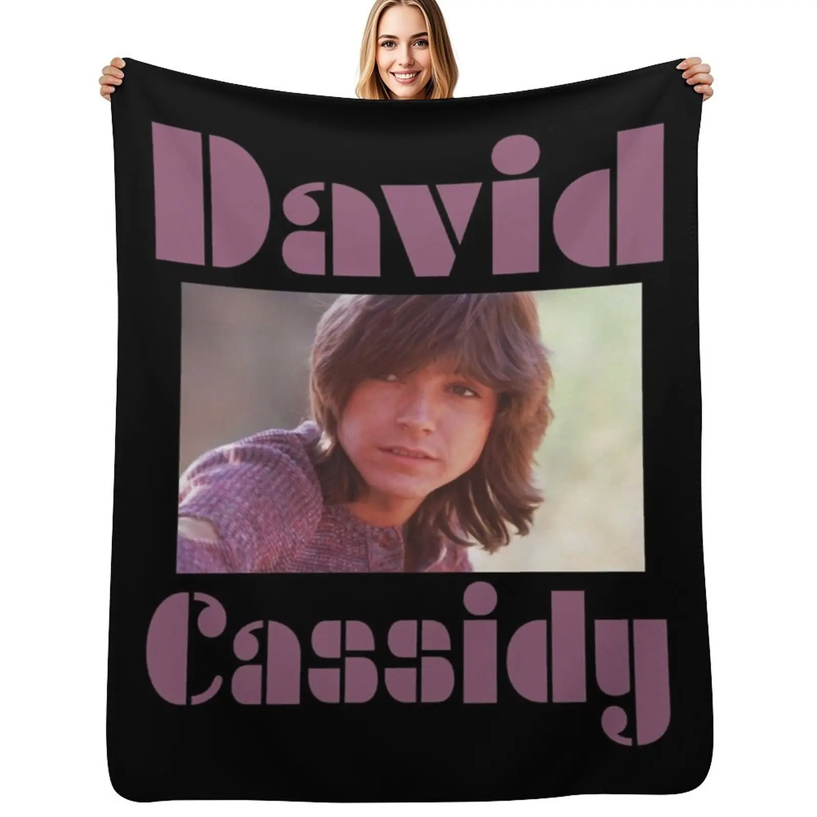 

David Cassidy Throw Blanket Decoratives funny gift cosplay anime Vintage Blankets