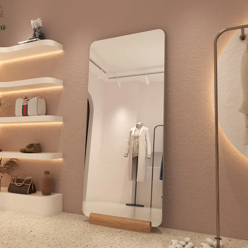 Nordic Full Body Mirror Decoration Modern Standing Aesthetic Funky Makeup Mirror Aesthetic Square Espelhos Home Decorations