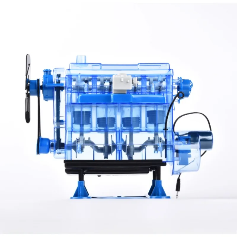 Conjunto de modelos de ensamblaje de motor, motor de coche, modelo de motor de combustión interna, rompecabezas de experimento científico, herramienta de enseñanza de juguete eléctrico