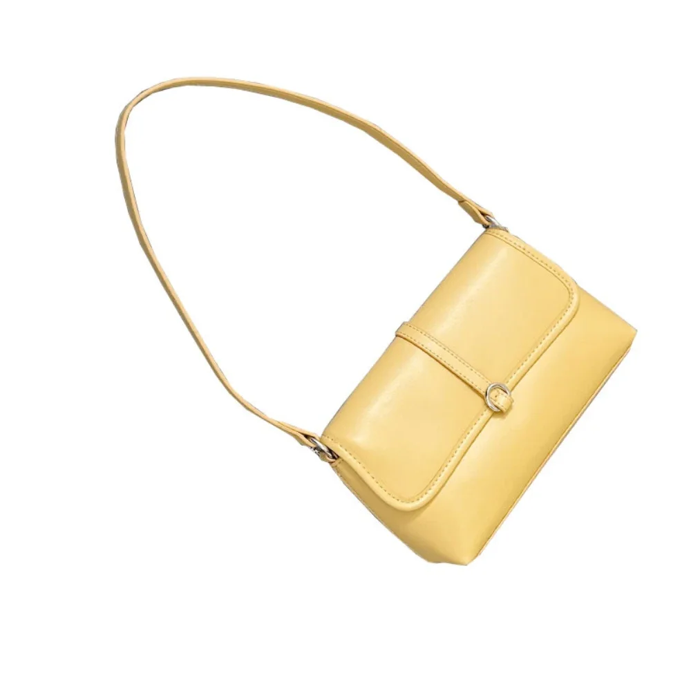 

Summer Square Solid PU Crossbody Bag Women's Casual All-Match Buckle Zipper Shoulder Bags Versatile Commute Messenger Packs