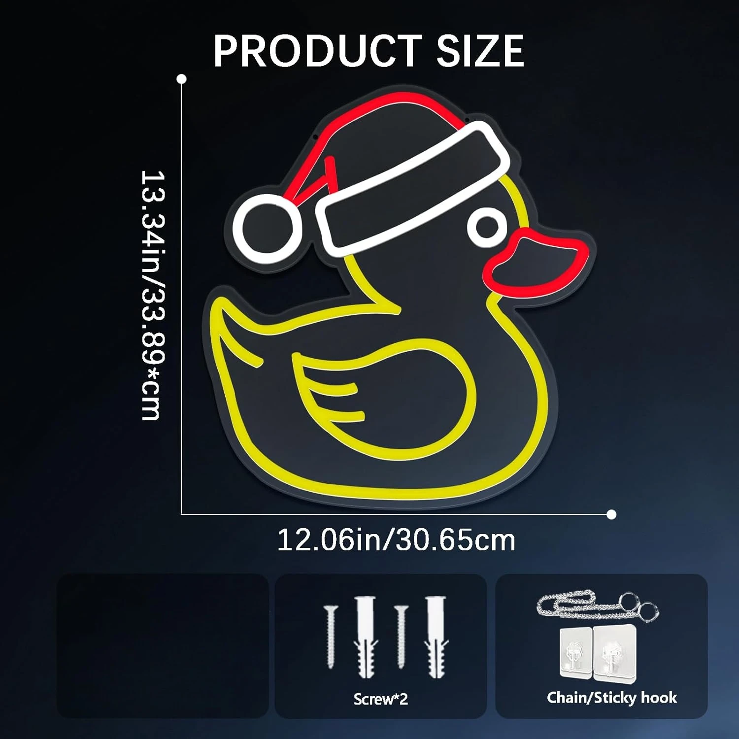 ﻿   Natal pato sinal de néon usb regulável led sinal de luz néon decoração da arte da parede para gamer quarto sala estar bar festa presentes