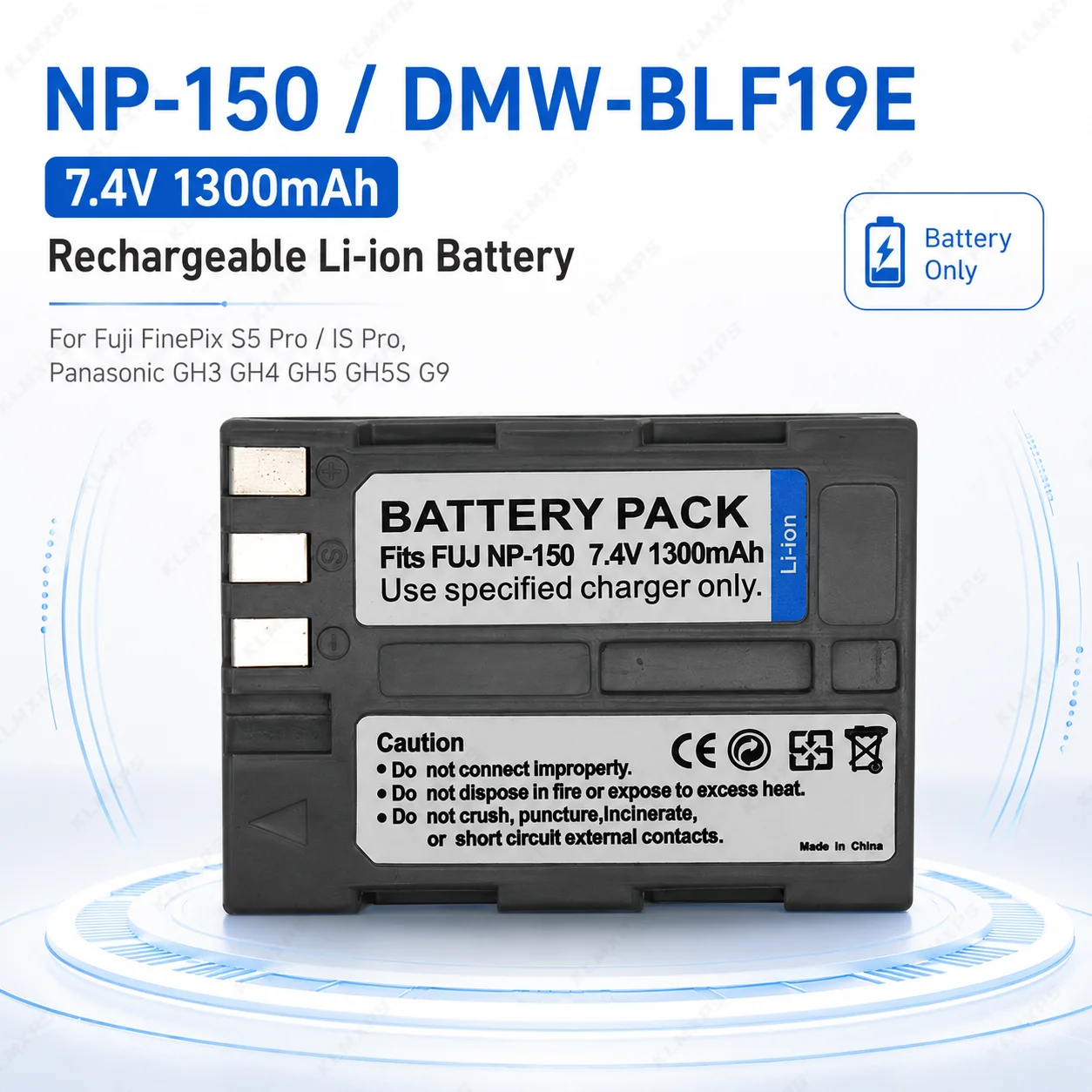 NP-150 DMW-BLF19E Rechargeable Camera Battery 7.4V 1300/2200mAh Li-ion Battery for Fuji  S5 Pro/for Panasonic GH3/4/5/5S/G9